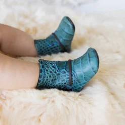 New Freebird Stores Baby Coal Turquoise Croco