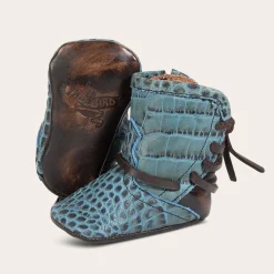 New Freebird Stores Baby Coal Turquoise Croco