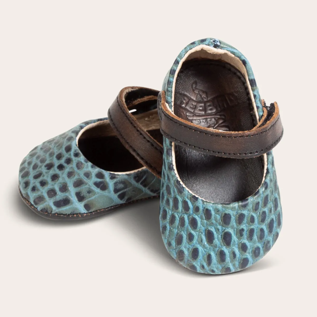 Online Freebird Stores Baby Jane Turquoise Croco