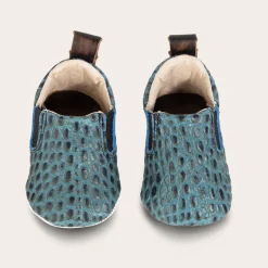 Clearance Freebird Stores Baby Kicks Turquoise Croco