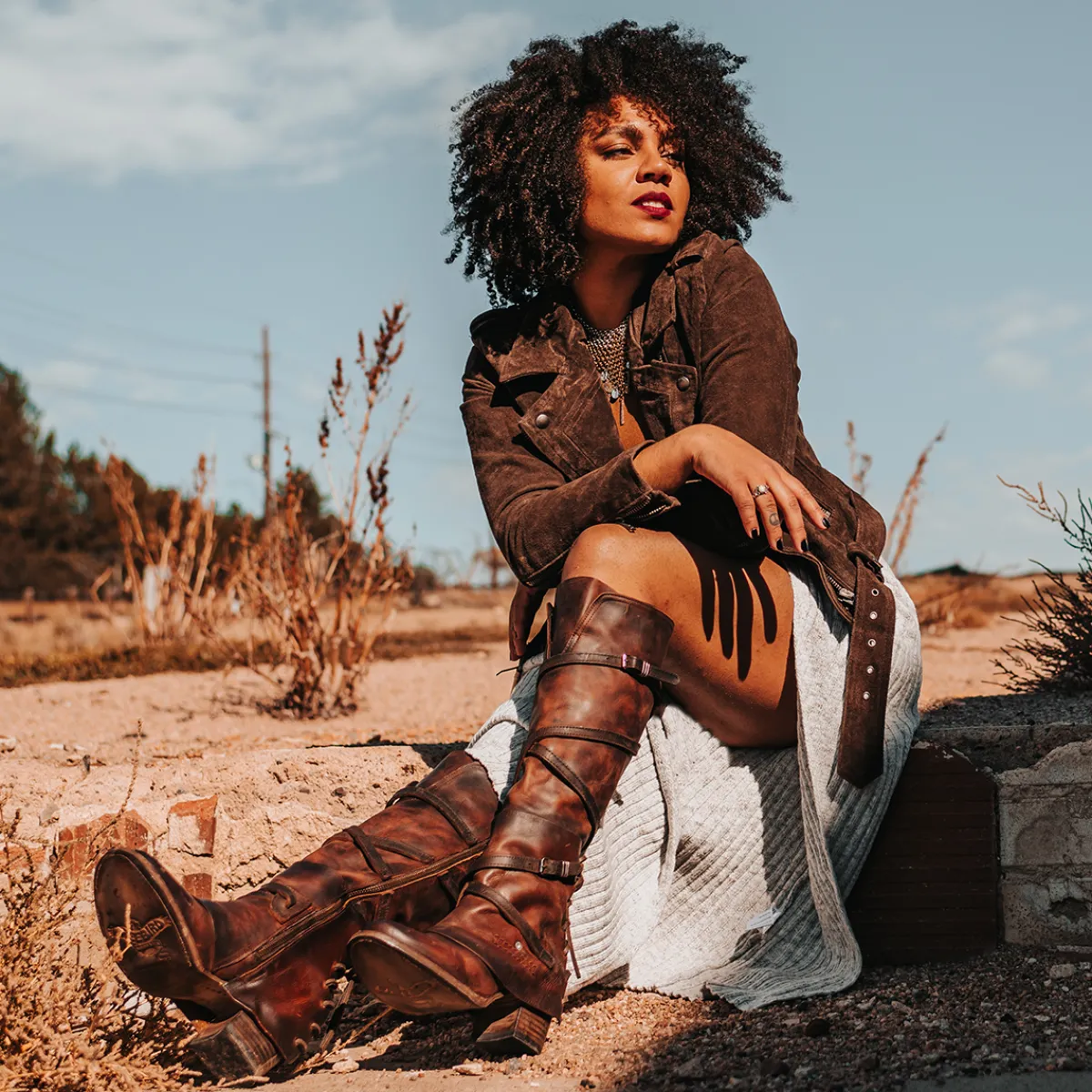 Clearance Freebird Stores Cassius Brown Distressed