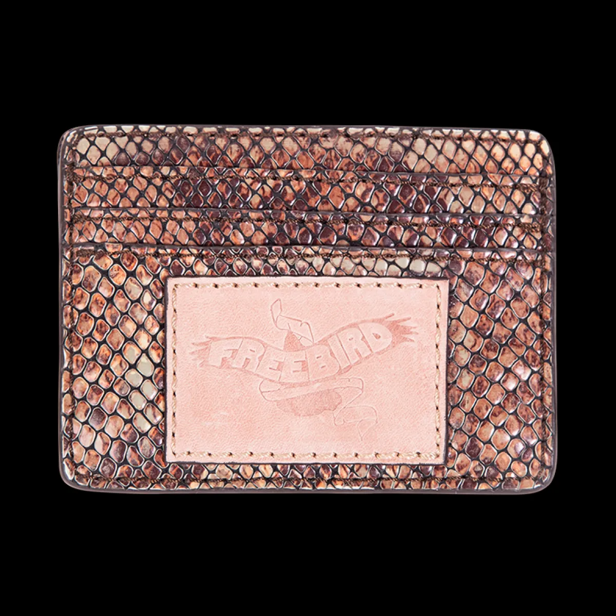 New Freebird Stores Cc Wallet Pink Snake