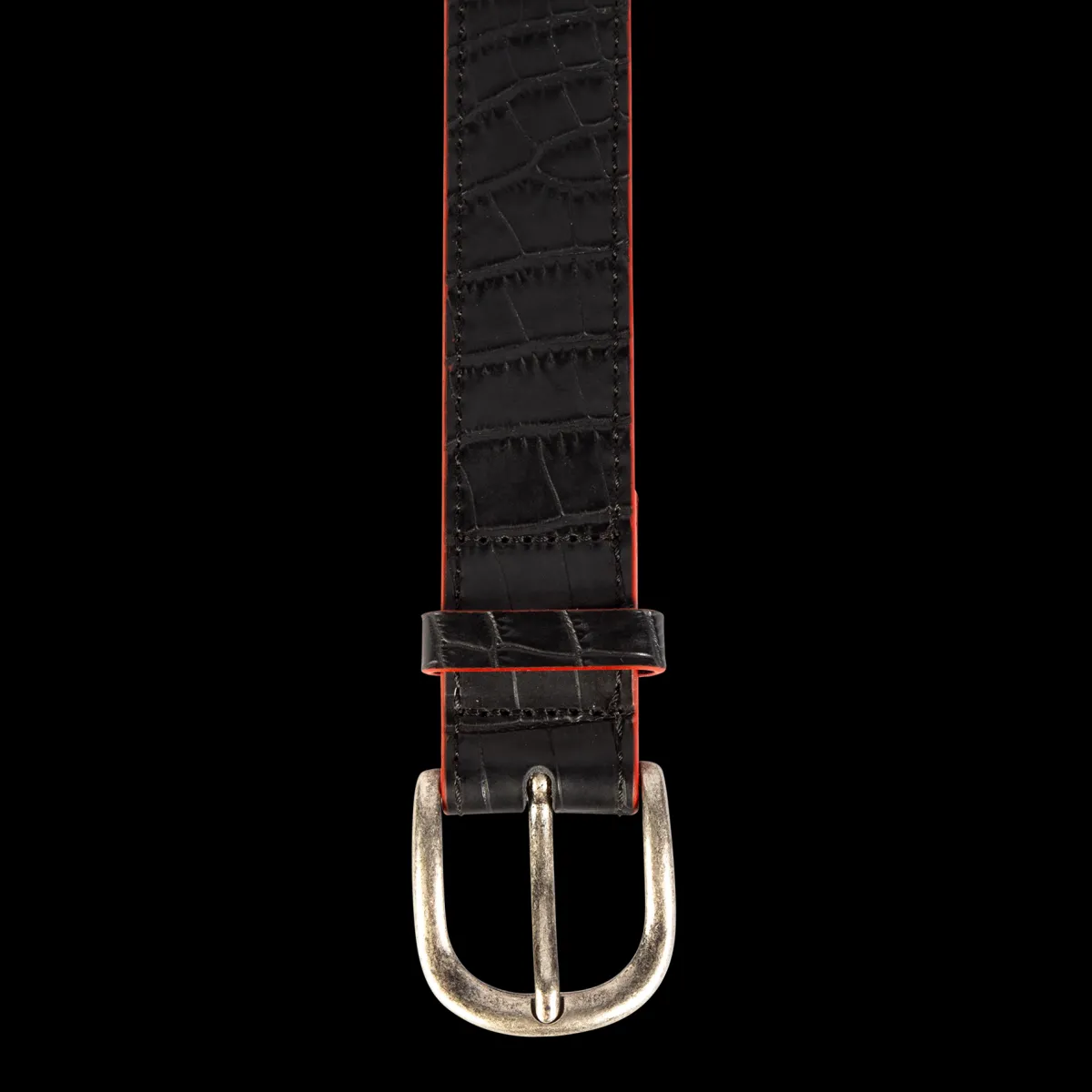 Discount Freebird Stores Classic Belt Black Croco