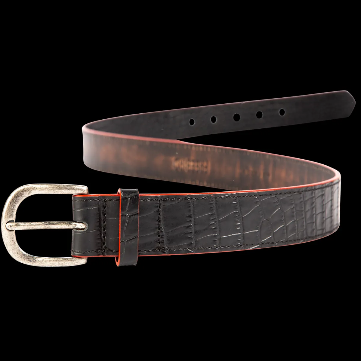 Discount Freebird Stores Classic Belt Black Croco