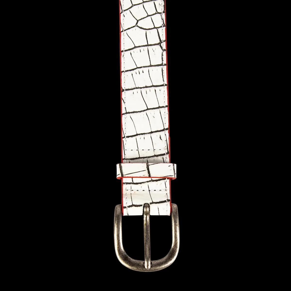 Fashion Freebird Stores Classic Belt White Croco