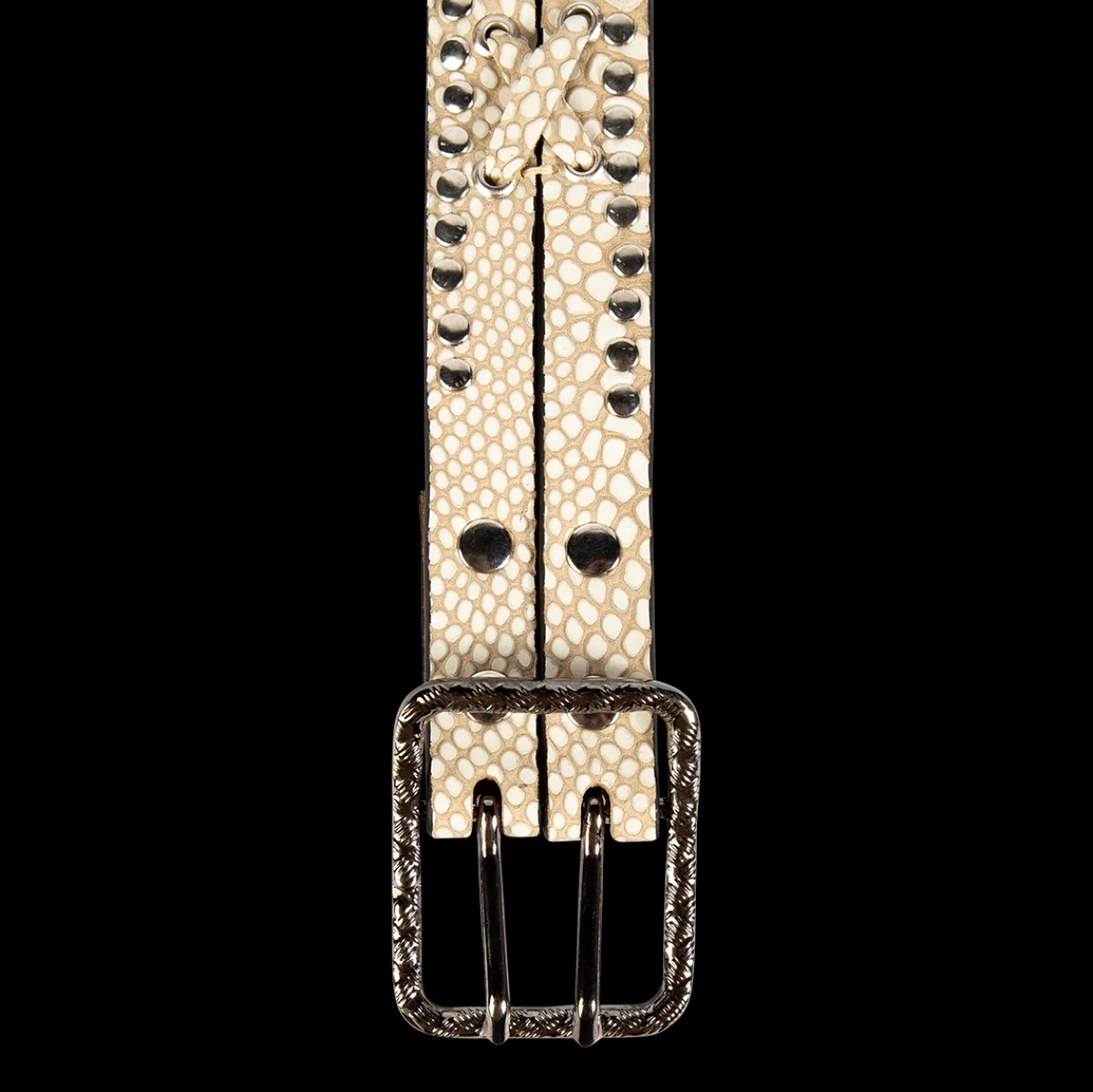 Fashion Freebird Stores Cross Belt White Snake