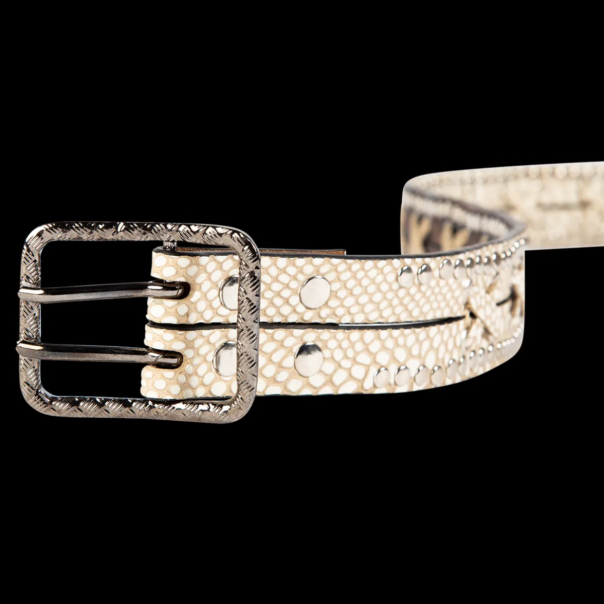Fashion Freebird Stores Cross Belt White Snake