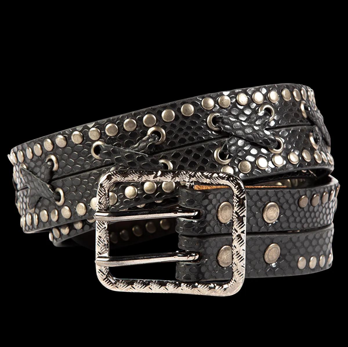 Sale Freebird Stores Cross Belt Black Snake