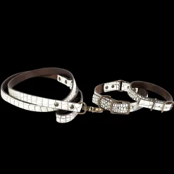 New Freebird Stores Dog Collar White Croco