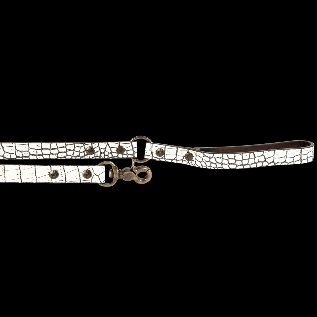 Sale Freebird Stores Dog Leash White Croco