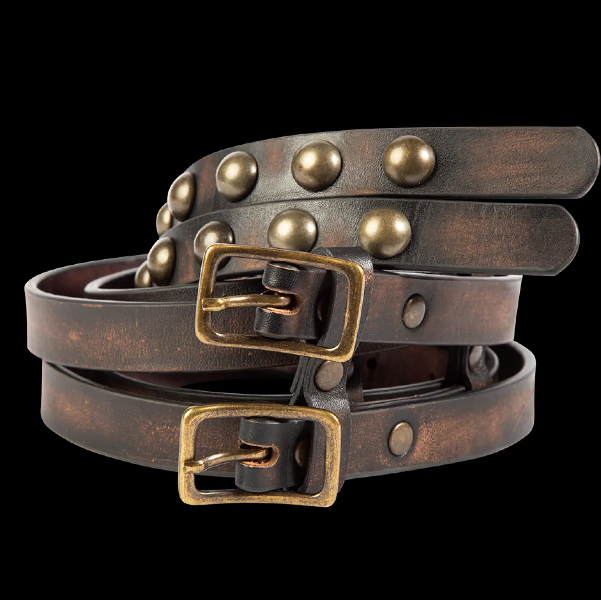 New Freebird Stores Double Belt Black Distressed