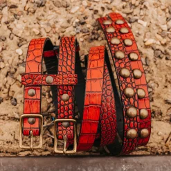New Freebird Stores Double Belt Red Croco