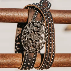 Online Freebird Stores Iron Belt Black Distressed