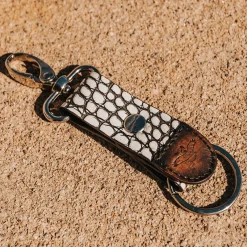 Fashion Freebird Stores Key Chain White Croco
