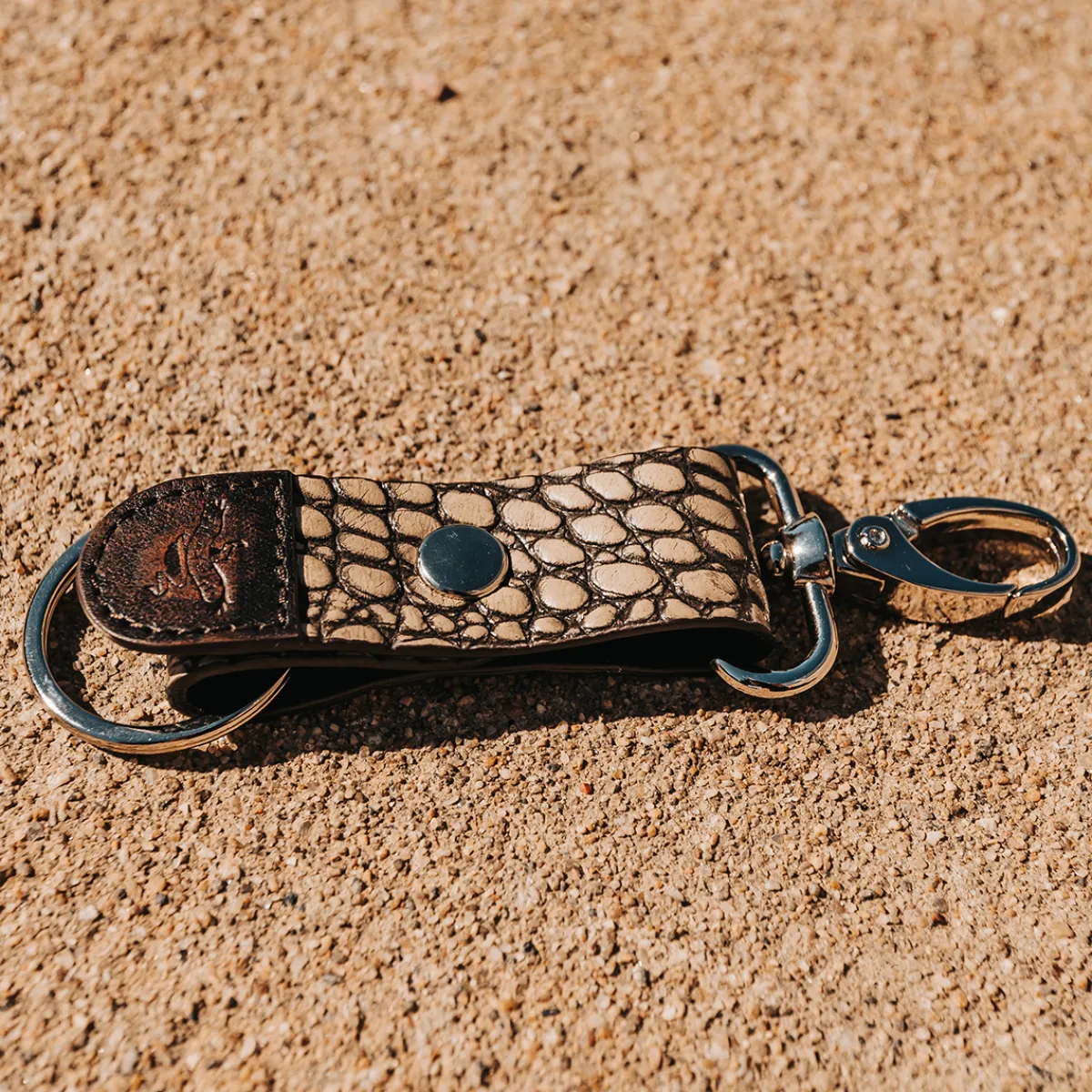 New Freebird Stores Key Chain Taupe Croco