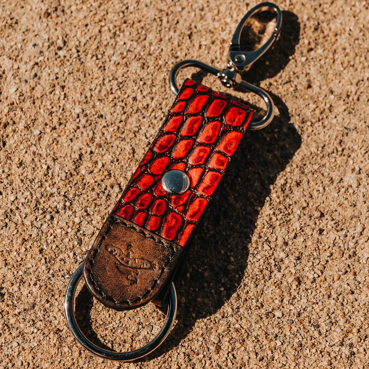 Discount Freebird Stores Key Chain Red Croco