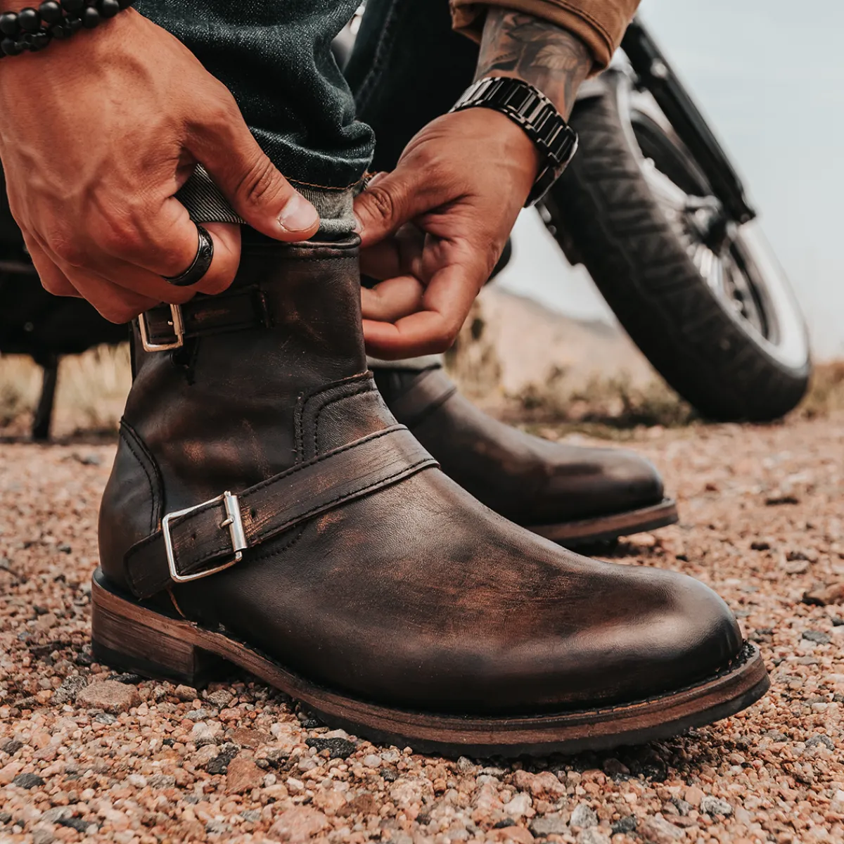 Outlet Freebird Stores Railroad Black Distressed