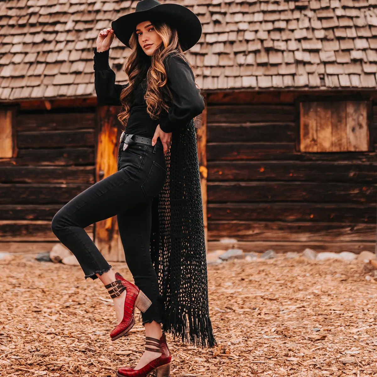 Clearance Freebird Stores Randi Red Croco