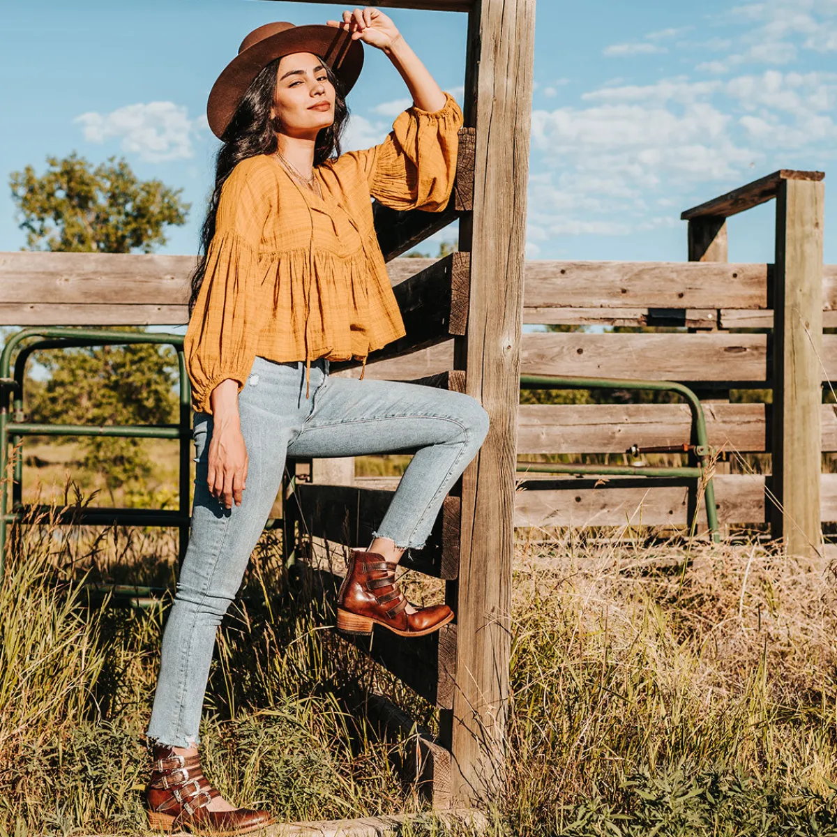 Clearance Freebird Stores Scarlett Cognac Multi